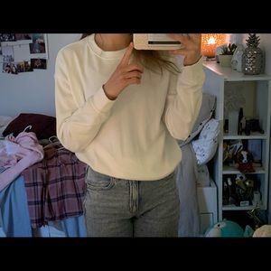 Basic white cropped sweater